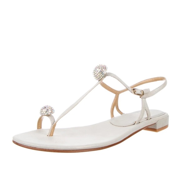 STUART WEITZMAN
Leather Glitter Accents T-Strap Sandals
Size: 9.5 - Picture 2 of 4